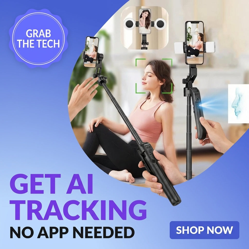 AI Tracking Gimbal – Trådløs Selfie-stativ med Bluetooth