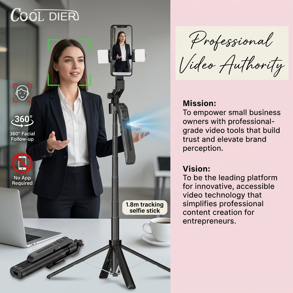 AI Tracking Gimbal – Trådløs Selfie-stativ med Bluetooth