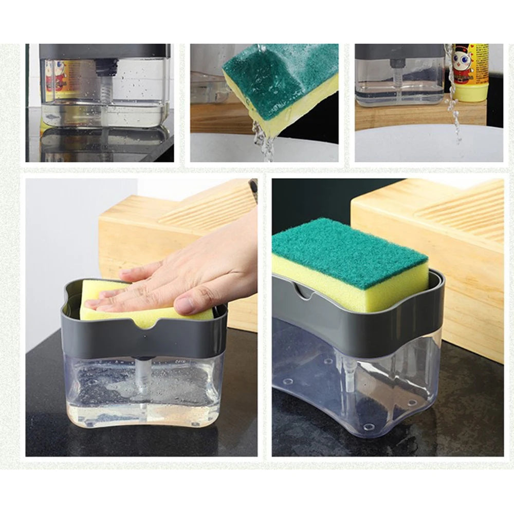 Oppvaskbørste med Såpedispenser - Kjøkken Rengjøringsbørste"