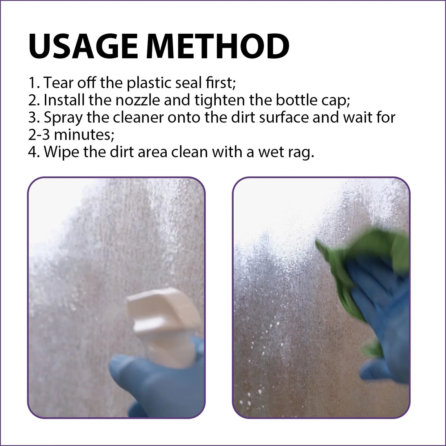 Glassrengjøring Spray - Bad, Dusj, Bil & Speil"