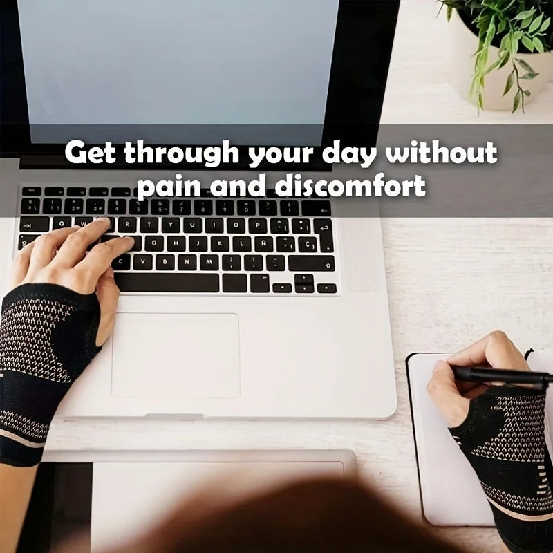 Håndleddsstøtte med Kobberfiber - Elastisk Sportsbandage for Trening og Tennis