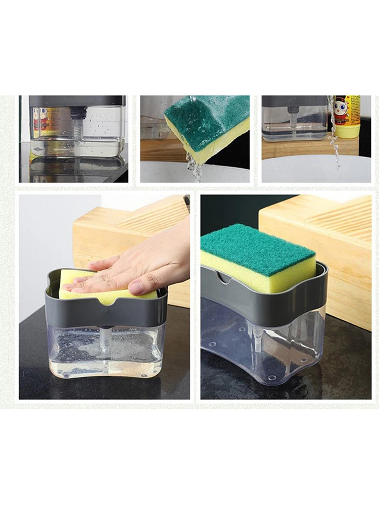 Oppvaskbørste med Såpedispenser - Kjøkken Rengjøringsbørste"